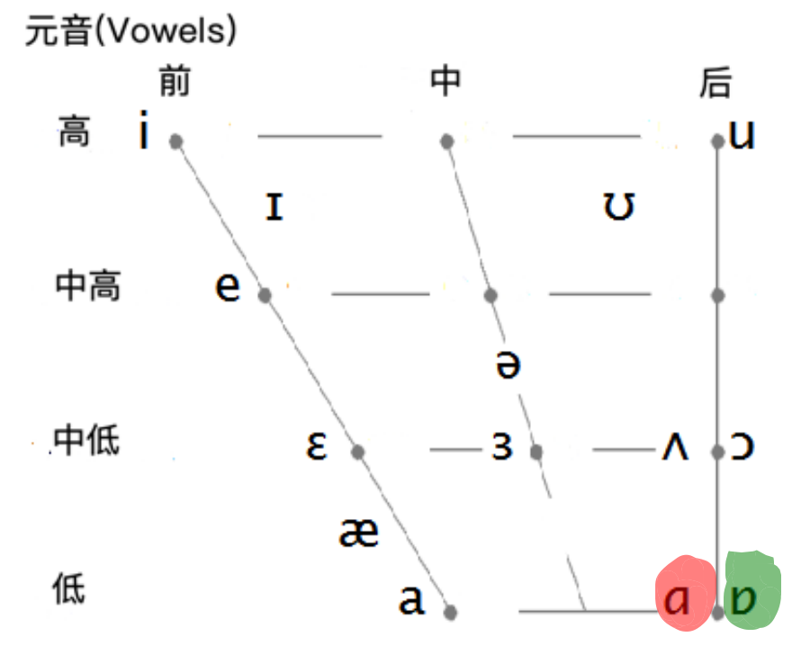 α-ɒ 舌位比较