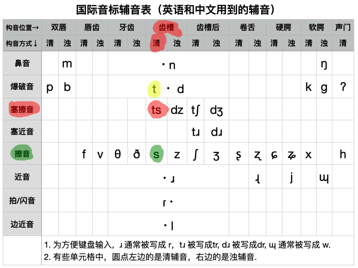 汉语拼音 c 和英语 /ts/ 的发音